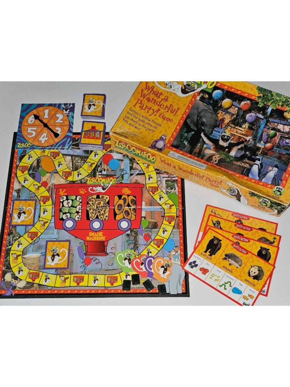 VTG Zoboomafoo What A Wonderful Party Board Game PBS Kids Wild Kratts (box wear)